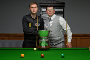 Matthew Haslam and Leroy Williams shake hands