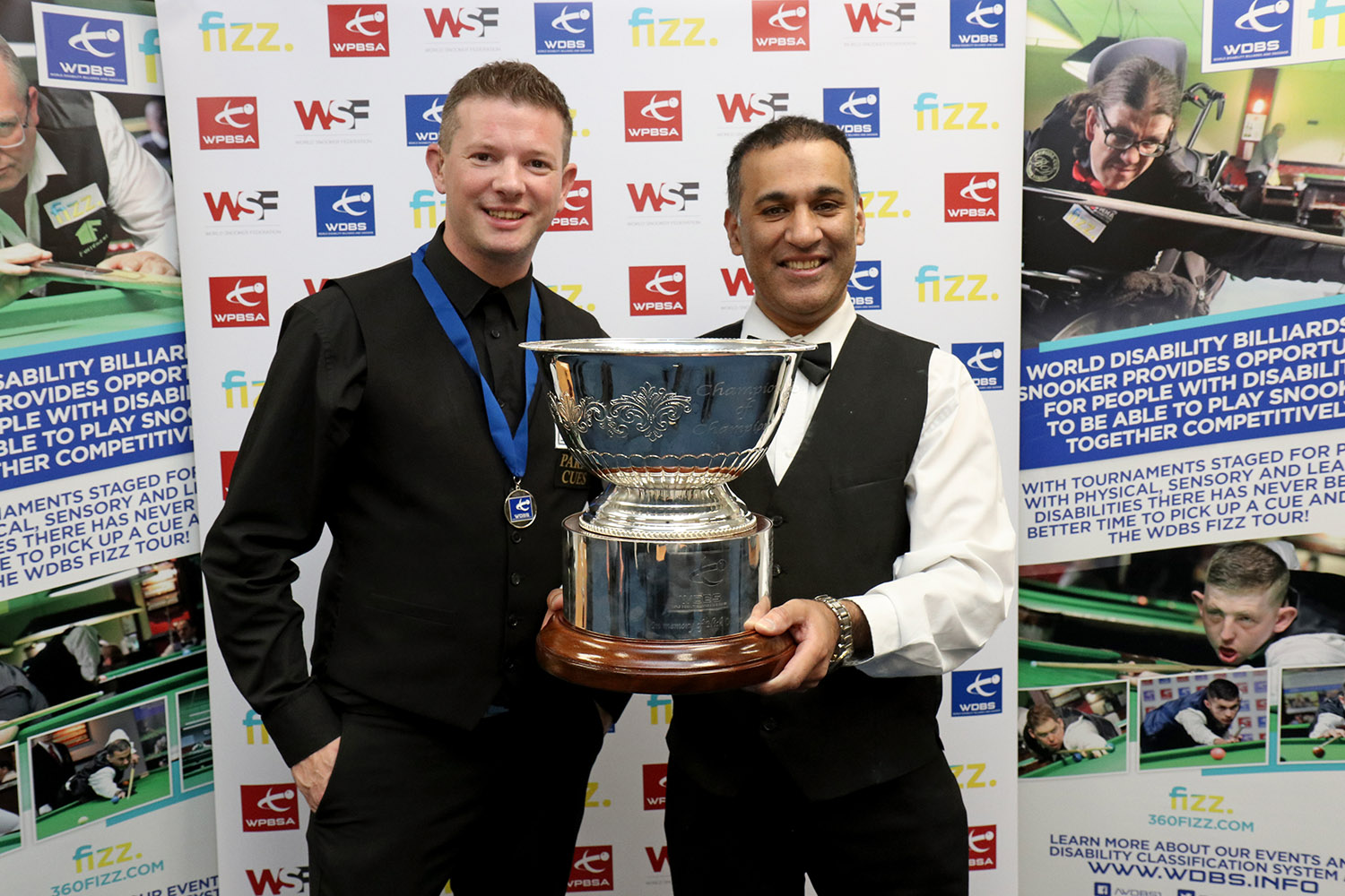 Shabir Ahmed and Lewis Knowles with trophy