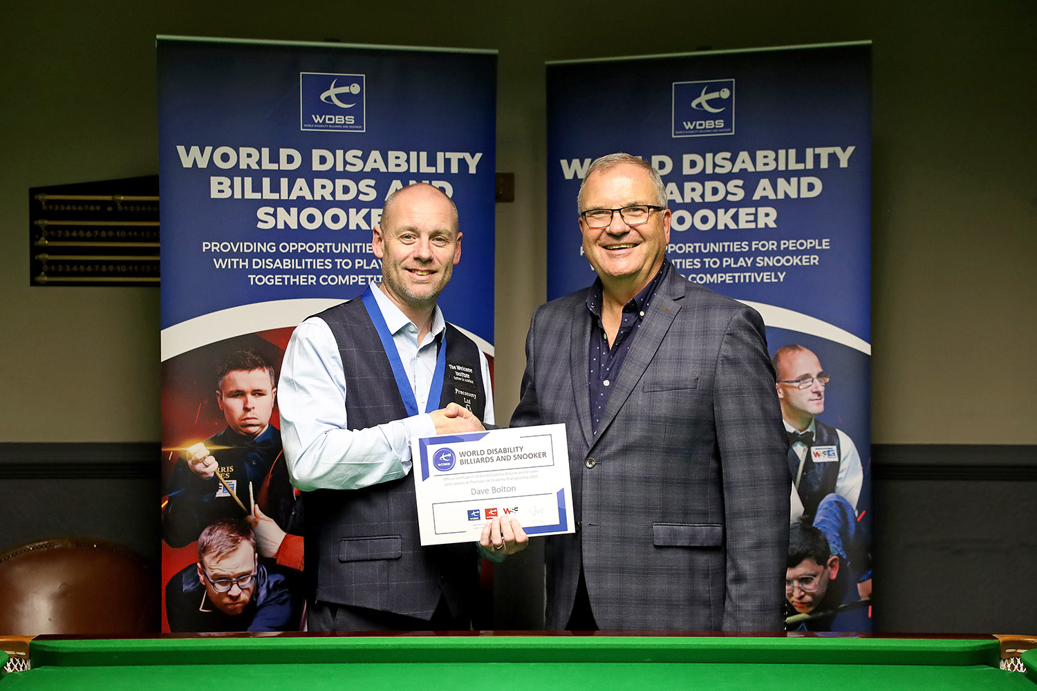 Disability Snooker Champions Crowned at Barratts