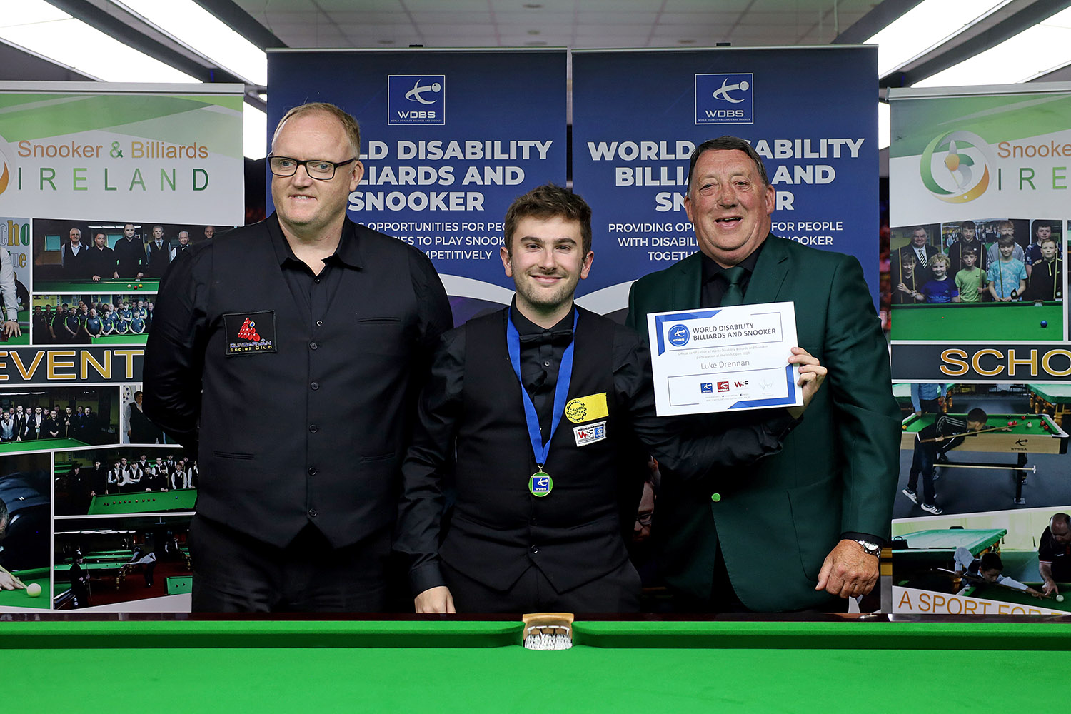 Luke Drennan with certificate and medal