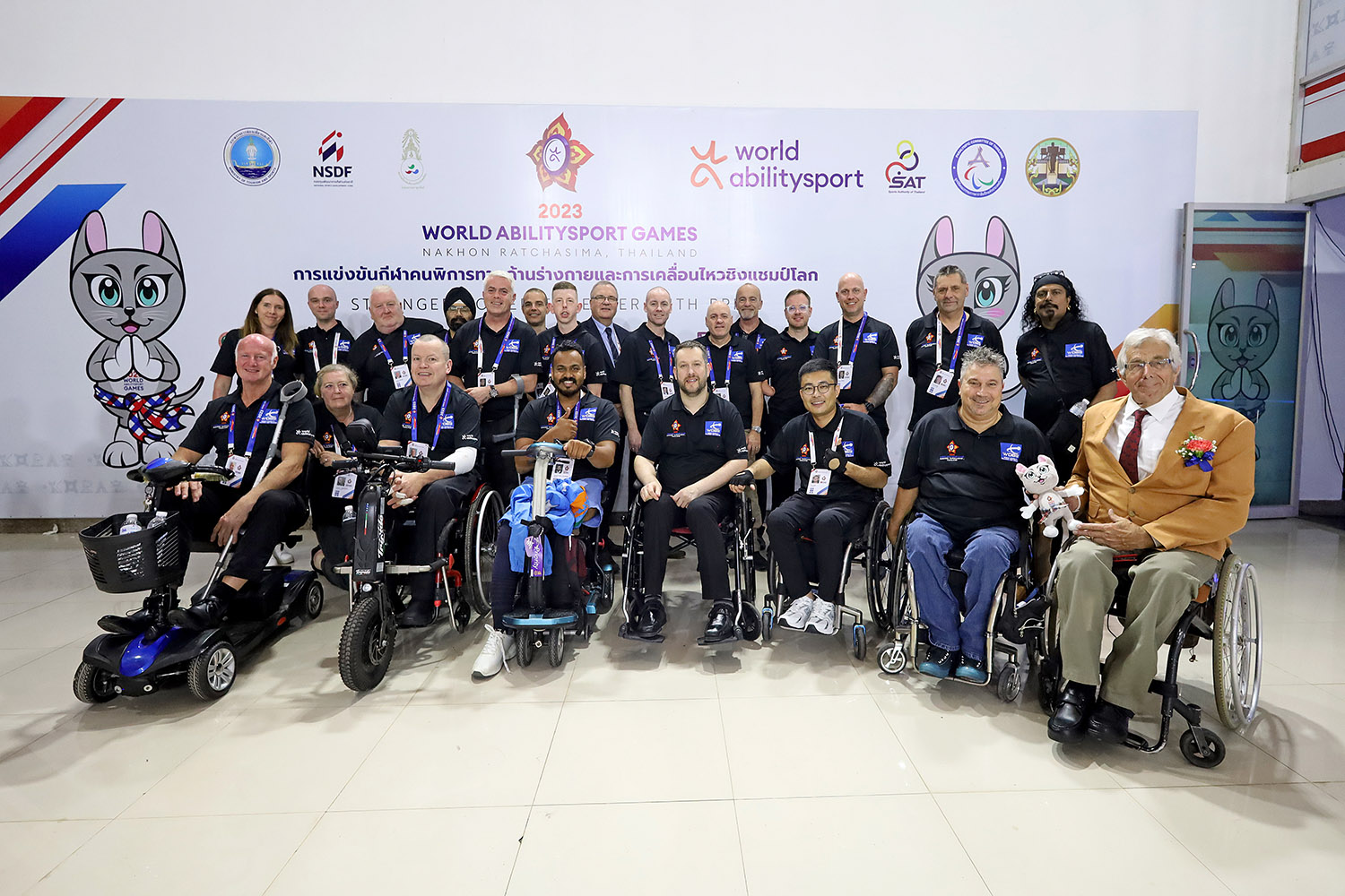 Snooker players with World Abilitysport President
