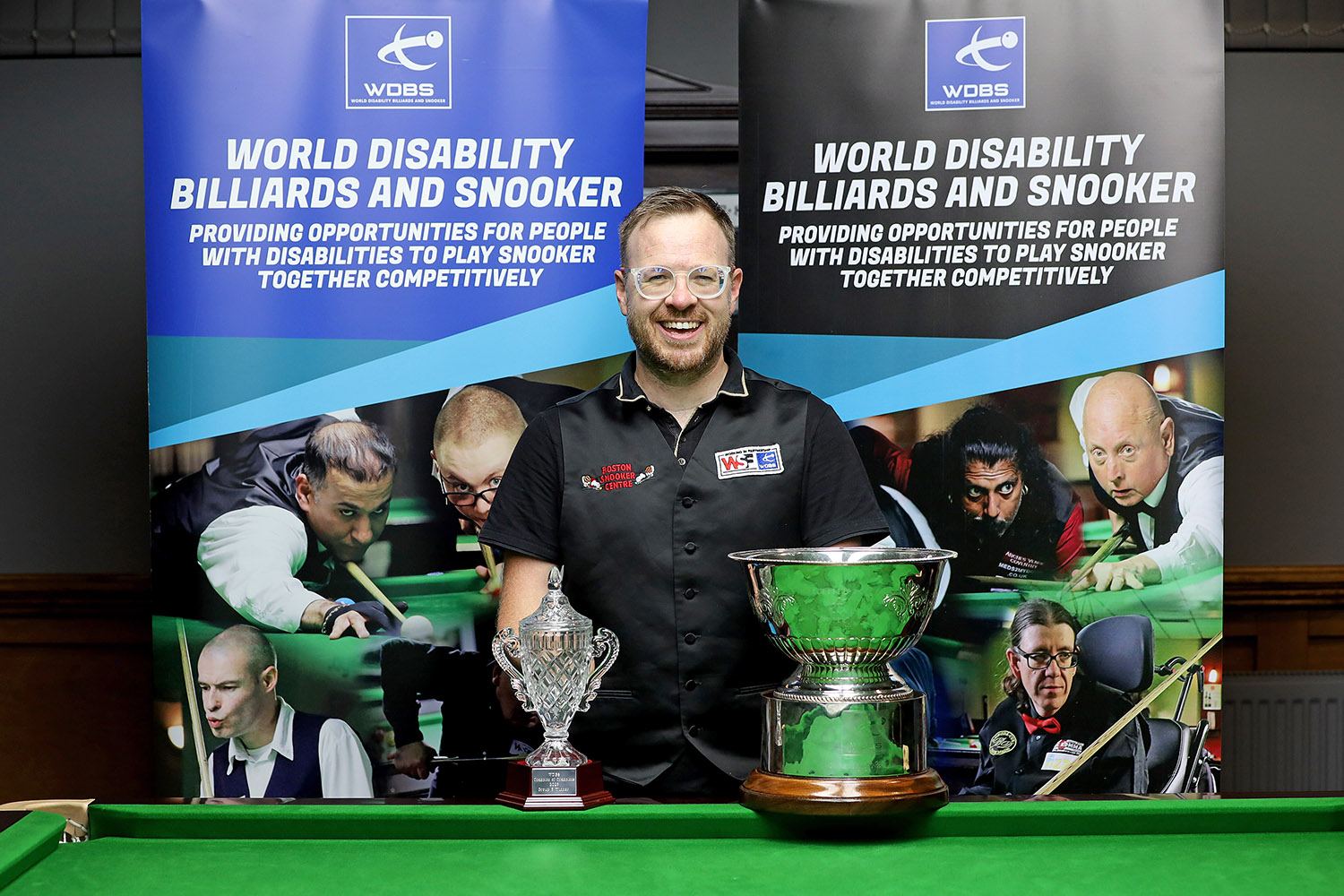 Joe Hardstaff with trophies