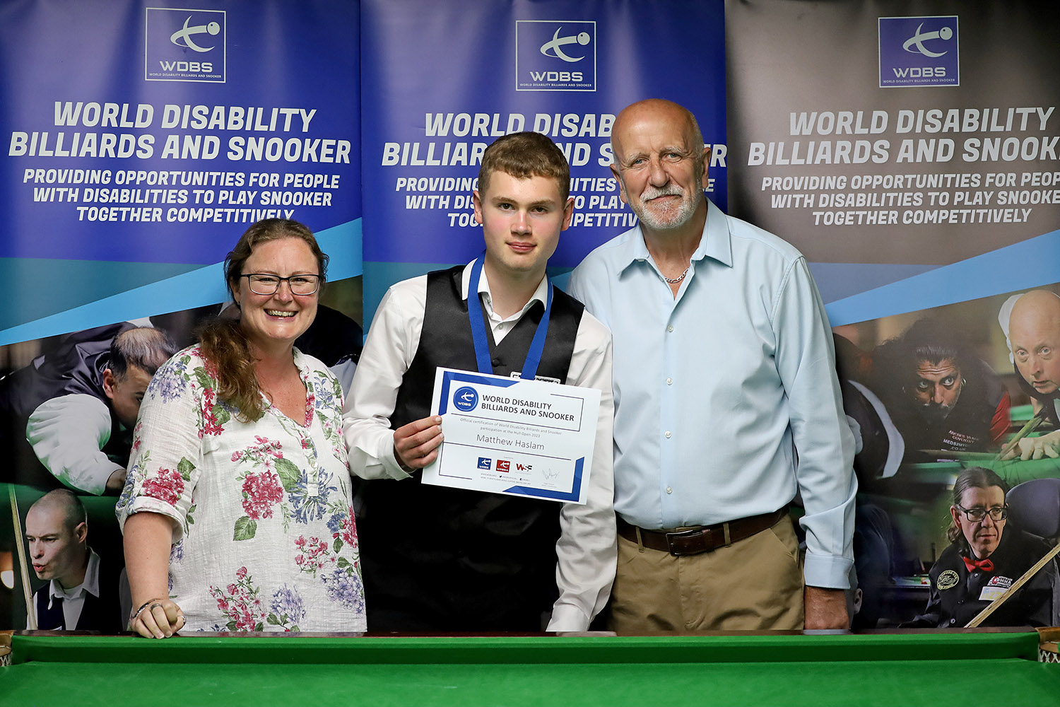 Matthew and Sara Haslam with Allan Wilson