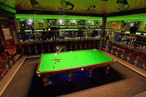 The main table at the Northern Snooker Centre