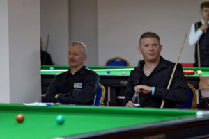 Gary Taylor and Lewis Knowles sit in their seats