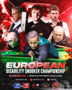 The official poster for the 2025 European Disability Snooker Championship