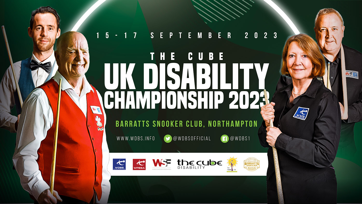 UK Championship banner with details and players smiling