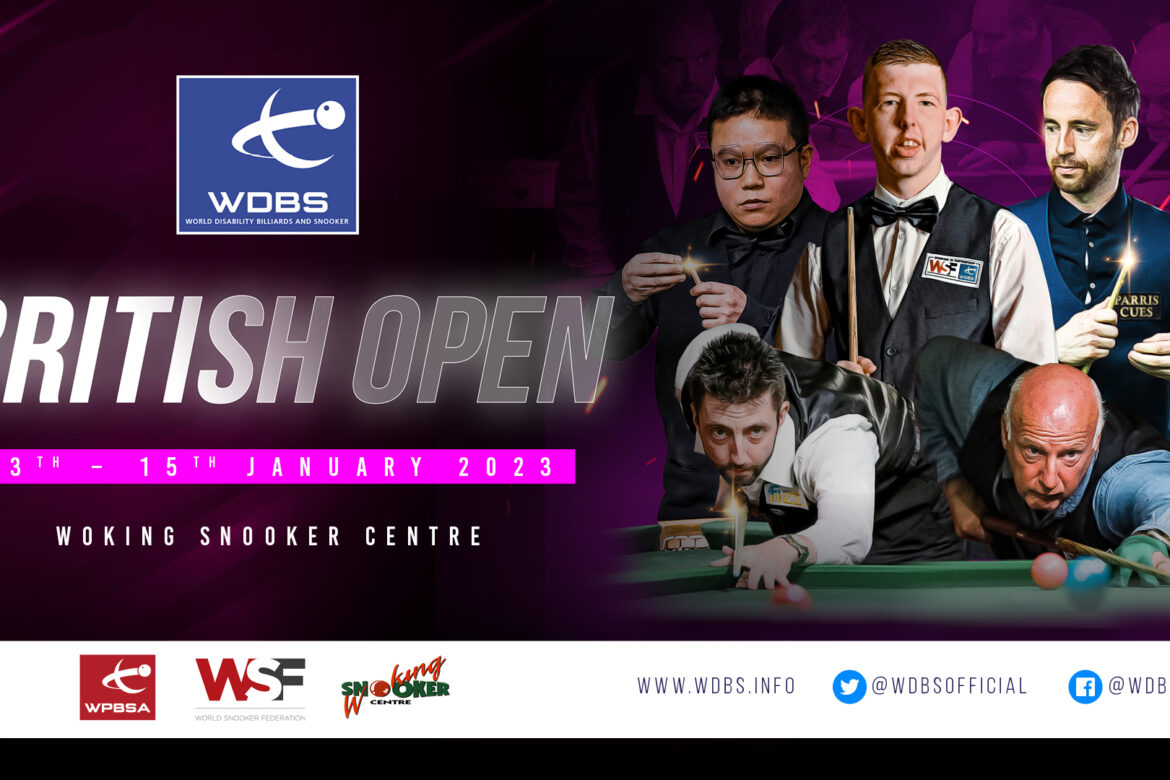 British Open 2023  Enter Now!  WDBS World Disability Billiards And
